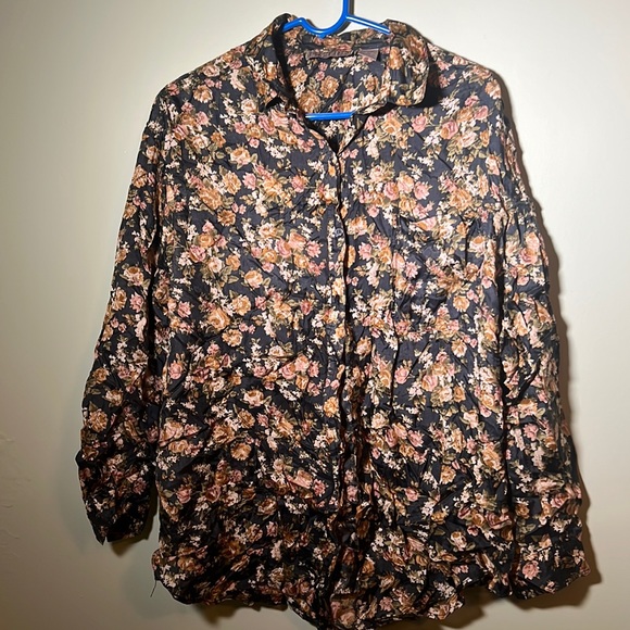 Tops Womens Floral Long Sleeve Button Down Shirt Poshmark